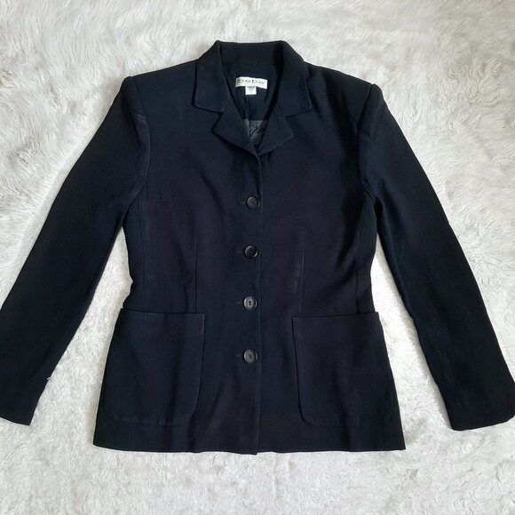Bebe Women's Black Five Buttons Blazer Size 2 - Picture 2 of 8
